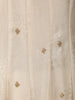 Ivory Cream Floral Zari Woven Design Silk Anarkali Salwar Suit with Contrast Ruby Red Dupatta