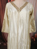 Ivory Cream Mirror Embroidered Design Tissue Silk Straight Cut Salwar Suit with Matching Dupatta