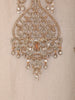 Ivory Cream Paisley Sequins and Beads Embroidered Design Tissue Silk Straight Cut Salwar Suit with Matching Dupatta