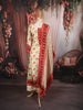 Ivory Cream Patola Floral Printed and Sequins Embroidered Design Crepe Silk Straight Cut Salwar Suit with Matching Dupatta