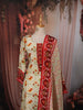 Ivory Cream Patola Floral Printed and Sequins Embroidered Design Crepe Silk Straight Cut Salwar Suit with Matching Dupatta