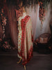 Ivory Cream Patola Floral Printed and Sequins Embroidered Design Crepe Silk Straight Cut Salwar Suit with Matching Dupatta
