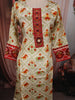 Ivory Cream Patola Floral Printed and Sequins Embroidered Design Crepe Silk Straight Cut Salwar Suit with Matching Dupatta
