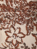 Ivory Cream Ro se Gold Floral Sequins Embroidered Design Mermaid Net Party Wear Gown