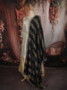 Ivory Cream Sequins and Beads Embroidered Design Tissue Silk Gown with Contrast Stripes Dupatta