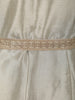 Ivory Cream Sequins and Beads Embroidered Design Tissue Silk Gown with Contrast Stripes Dupatta
