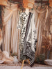 Ivory Ebony Foliage Design Printed Cotton Salwar Suit