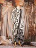 Ivory Ebony Foliage Design Printed Cotton Salwar Suit