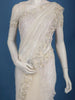 Ivory Embellished Design Net Saree