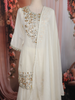 Ivory Embroidered Cotton Sharara Salwar Suit