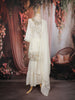 Ivory Embroidered Cotton Sharara Salwar Suit