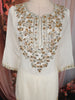 Ivory Embroidered Cotton Sharara Salwar Suit