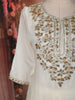 Ivory Embroidered Cotton Sharara Salwar Suit