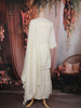 Ivory Embroidered Cotton Sharara Salwar Suit