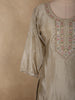 Ivory Floral Beads Embroidered Design Organza Palazzo Suit with Dupatta