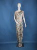 Ivory With Blue Floral Design Printed Semi Tussar Saree