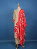 Ivory  Floral Design Tussar Silk Salwar Suit