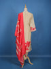 Ivory  Floral Design Tussar Silk Salwar Suit