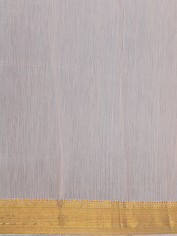 Ivory Floral Design Tussar Silk Saree - Diadem
