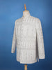 Ivory Floral Designed Cotton Sherwani Suit - Diadem