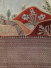 Ivory Floral Embroidered Banarasi Silk Saree