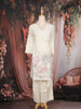 Ivory Floral Embroidered Cotton Salwar Suit