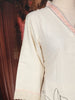 Ivory Floral Embroidered Cotton Salwar Suit