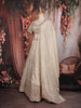 Ivory Floral Embroidered Design Tissue Silk Lehenga With Dupatta