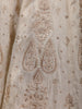 Ivory Floral Embroidered Design Tissue Silk Lehenga With Dupatta