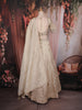 Ivory Floral Embroidered Design Tissue Silk Lehenga With Dupatta