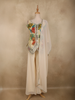 Ivory Floral Embroidered Georgette Palazzo Suit