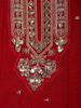 Red Embroidered Georgette Salwar Suit for Women