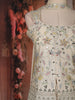 Ivory Floral Embroidered Georgette Palazzo Suit