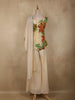 Ivory Floral Embroidered Georgette Palazzo Suit