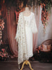 Ivory Floral Embroidered Georgette Straight Cut Salwar Suit with Dupatta