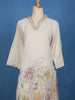 Ivory Floral Embroidered Cotton Salwar Suit