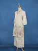 Ivory Floral Embroidered Cotton Salwar Suit