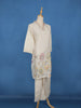 Ivory Floral Embroidered Cotton Salwar Suit