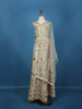 Ivory Floral Embroidered Silk Kids Lehenga With Dupatta
