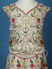 Ivory Floral Embroidered Silk Kids Lehenga With Dupatta