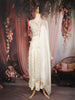Ivory Floral Embroidered Tissue Silk Palazzo Suit with Dupatta