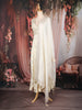 Ivory Floral Embroidered Tissue Silk Palazzo Suit with Dupatta