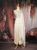 Ivory Floral Embroidered Tissue Silk Palazzo Suit with Dupatta