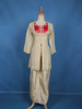 Ivory Floral Embroidered Design Tissue Silk Palazzo Suit