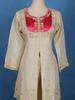 Ivory Floral Embroidered Design Tissue Silk Palazzo Suit