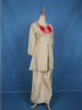 Ivory Floral Embroidered Design Tissue Silk Palazzo Suit