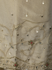 Ivory Floral Embroidered Design Tissue Silk Palazzo Suit