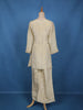 Ivory Floral Embroidered Design Tissue Silk Palazzo Suit
