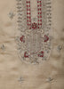 Ivory Floral Embroidered and Stone Embellished Design Georgette Salwar Suit with Contrast Dupatta
