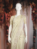 Ivory Floral Heavy Sequins and Beads Embroidered Design Tissue Designer Saree